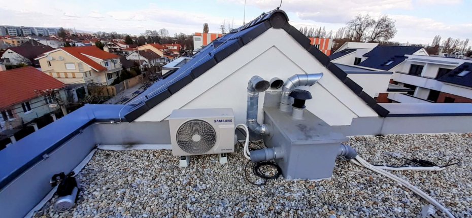 Klimatizácia na streche - vonkajšia jednotka. Ako vybrať klimatizáciu do rodinného domu. Multisplit klíma do domu