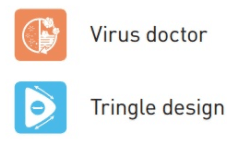 samsung virus doctor, tringle design