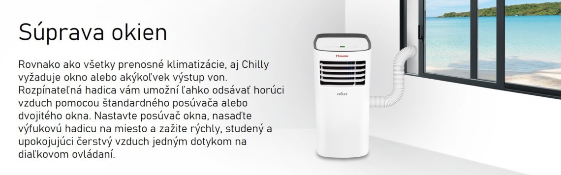 Mobilná klimatizácia Inventor Chilly 2,6 kW. Prenosná klimatizácia do domu a bytu. Mobilná, prenosná klíma